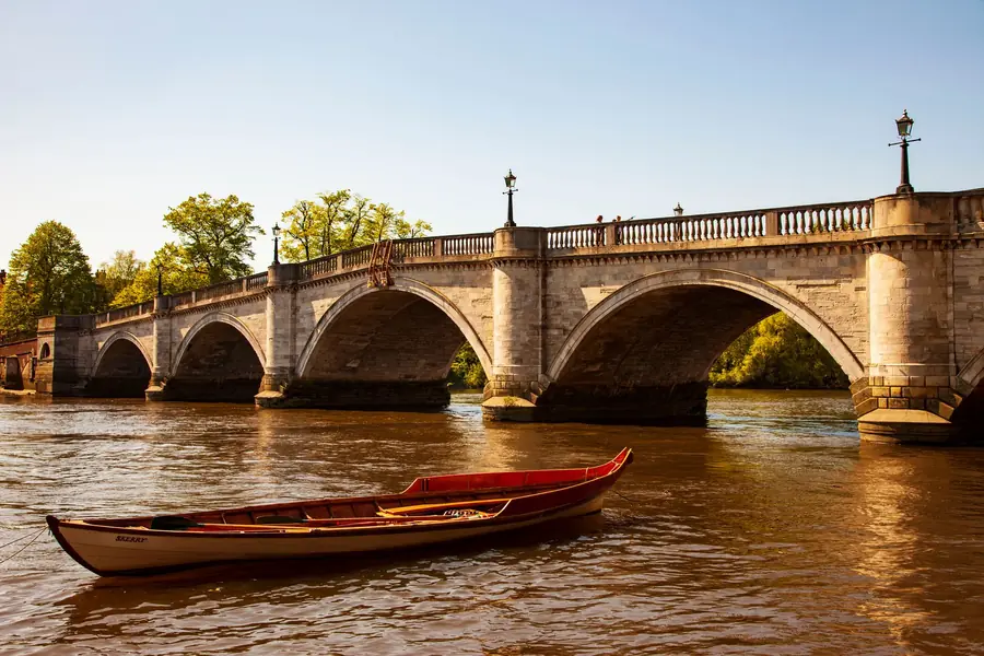 Richmond Bridge over the Thames, the crossing between Twickenham and Richmond that our roofers use most weeks